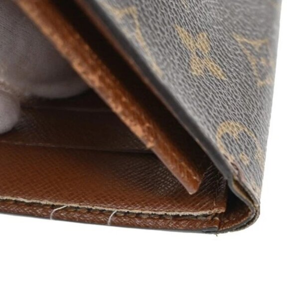 LOUIS VUITTON LV Logo 2 Set Bifold Wallet Monogram Leather Brown 02TA216 - Picture 4 of 9